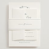 "Close to my Heart" - Wedding Invitations in Twilight Whisper by Design Lotus - Assembled with Belly Band