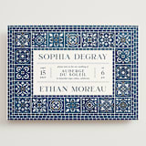 "Mediterranean Tiles" - Wedding Invitations in Ocean by GeekInk Design - Front