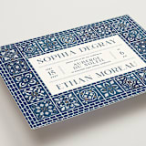 "Mediterranean Tiles" - Wedding Invitations in Ocean by GeekInk Design - Detail