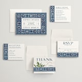 "Mediterranean Tiles" - Wedding Invitations in Ocean by GeekInk Design - Invitation Suite