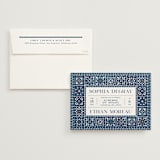 "Mediterranean Tiles" - Wedding Invitations in Ocean by GeekInk Design - Invitation with Envelope