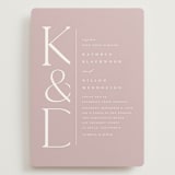 "Modern Monogram" - Wedding Invitations in Rose by Erica Krystek - Front