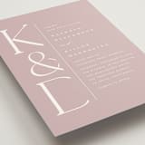 "Modern Monogram" - Wedding Invitations in Rose by Erica Krystek - Detail