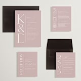 "Modern Monogram" - Wedding Invitations in Rose by Erica Krystek - Invitation Suite