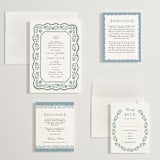 "Sweet Vintage" - Wedding Invitations in Periwinkle by Alethea and Ruth - Invitation Suite