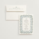 "Sweet Vintage" - Wedding Invitations in Periwinkle by Alethea and Ruth - Invitation with Envelope