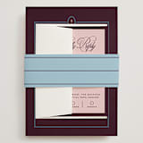 "sophisticate" - Wedding Invitations in Plum by Owl and Toad - Assembled with Belly Band