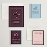 "sophisticate" - Wedding Invitations in Plum by Owl and Toad - Invitation Suite