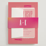 "Pop Romance" - Wedding Invitations in Fruit Punch by Ashley DeMeyere - Assembled with Belly Band