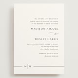 "Align" - Wedding Invitations in Cotton by Jennifer Postorino - Front