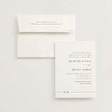 "Align" - Wedding Invitations in Cotton by Jennifer Postorino - Invitation with Envelope