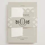 "Litterateur" - Wedding Invitations in Natural by Karen Glenn - Assembled with Belly Band