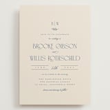 "Arched Monogram" - Wedding Invitations in Ecru by Erica Krystek - Front