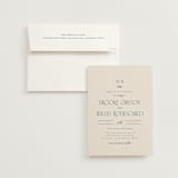 "Arched Monogram" - Wedding Invitations in Ecru by Erica Krystek - Invitation with Envelope