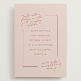 "Jot" - Wedding Invitations in Peach Cream by Snow and Ivy - Front