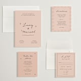 "Ballpoint Suite" - Wedding Invitations in Blush by Ani Somi - Invitation Suite