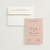 "Ballpoint Suite" - Wedding Invitations in Blush by Ani Somi - Invitation with Envelope