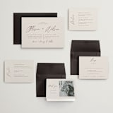 "Love Note" - Wedding Invitations in Ecru by AK Graphics - Invitation Suite