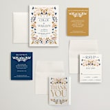 "modern folk" - Wedding Invitations in Blush by GeekInk Design - Invitation Suite