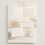 "gentleness" - Wedding Invitations in Sand by Sumak Studio - Assembled with Belly Band