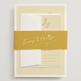 "Ink scribble" - Wedding Invitations in Honey by Adelyn T. - Assembled with Belly Band