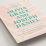 "The Palm" - Wedding Invitations in Flamingo by Pixel and Hank - Detail