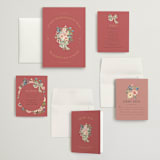 "Ruban en Fleur" - Wedding Invitations in Rose by Itsy Belle Studio - Invitation Suite