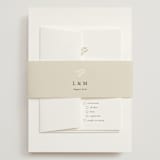"Sense and Sensibility" - Wedding Invitations in Cloud by Design Lotus - Assembled with Belly Band