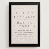 "Cambridge" - Wedding Invitations in Tuxedo by Amy Kross - Front
