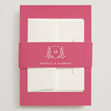 "Everlasting" - Wedding Invitations in Carnation by Jennifer Postorino - Assembled with Belly Band