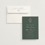 "Branchlet" - Wedding Invitations in Hunter by Sarah Brown - Invitation with Envelope