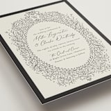 "Ornate sketched frame" - Wedding Invitations in Latte by Jackie Crawford - Detail