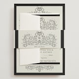 "Ornate sketched frame" - Wedding Invitations in Latte by Jackie Crawford - Assembled with Belly Band
