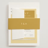 "Colorfield" - Wedding Invitations in Buttercup by Snow and Ivy - Assembled with Belly Band