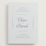 "Modernne" - Wedding Invitations in Powder by Carolyn MacLaren - Front