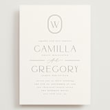 "The Hudson" - Wedding Invitations in Latte by Kristie Kern - Front