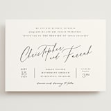 "Beautifully Scripted" - Wedding Invitations in Pearl by Hooray Creative - Front