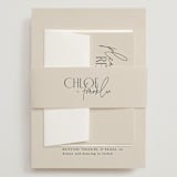"Layered" - Wedding Invitations in Natural by Kelly Schmidt - Assembled with Belly Band