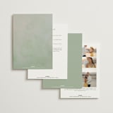 "watercolor flowers crest" - Wedding Invitations in Moss by Cass Loh - Back of Card Options