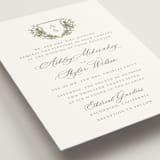 "watercolor flowers crest" - Wedding Invitations in Moss by Cass Loh - Detail