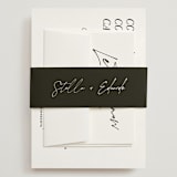 "Courthouse" - Wedding Invitations in Midnight by Susan Brown - Assembled with Belly Band
