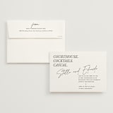 "Courthouse" - Wedding Invitations in Midnight by Susan Brown - Invitation with Envelope