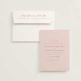 "Charleston" - Wedding Invitations in Blush by Megan Davis - Invitation with Envelope