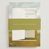 "Savanna" - Wedding Invitations in Fern by Lindsay Megahed - Assembled with Belly Band