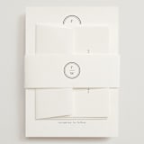 "Circle monogram" - Wedding Invitations in Cotton by Stacey Meacham - Assembled with Belly Band