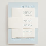 "Juniper" - Wedding Invitations in Capri by Blustery August - Assembled with Belly Band