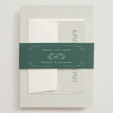 "Chantilly" - Wedding Invitations in Emerald by Kimberly Morgan - Assembled with Belly Band