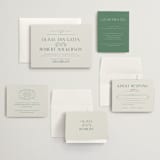 "Chantilly" - Wedding Invitations in Emerald by Kimberly Morgan - Invitation Suite