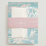 "Glisten" - Wedding Invitations in Rose Quartz by Sam Dubeau - Assembled with Belly Band