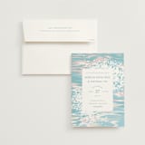 "Glisten" - Wedding Invitations in Rose Quartz by Sam Dubeau - Invitation with Envelope